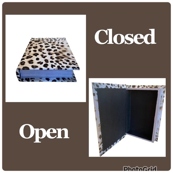 Faux Book Hide Away Leopard Print - Picture 3 of 9